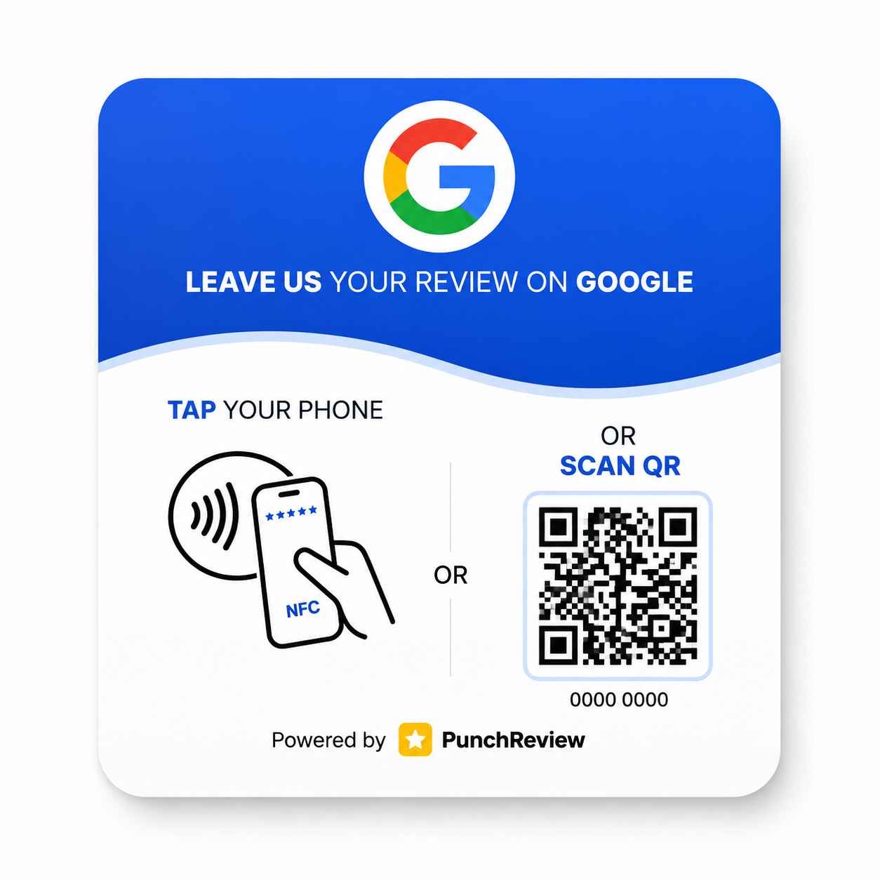 Google review plate